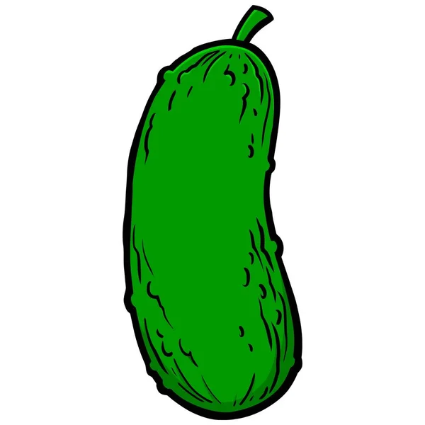 Pickle Symbol Eine Zeichentrickillustration Einer Gurke — Stockvektor