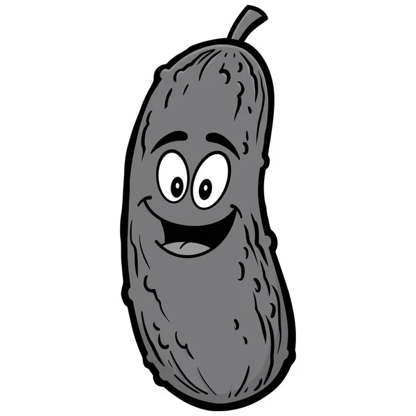 Pickle Mascot Illustration Eine Zeichentrickillustration Eines Pickle Maskottchens — Stockvektor