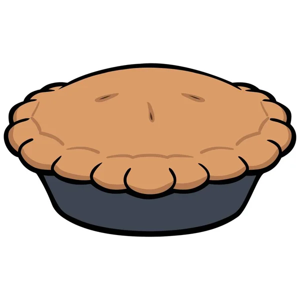 Pie Une Illustration Dessin Animé Une Tarte Maison — Image vectorielle