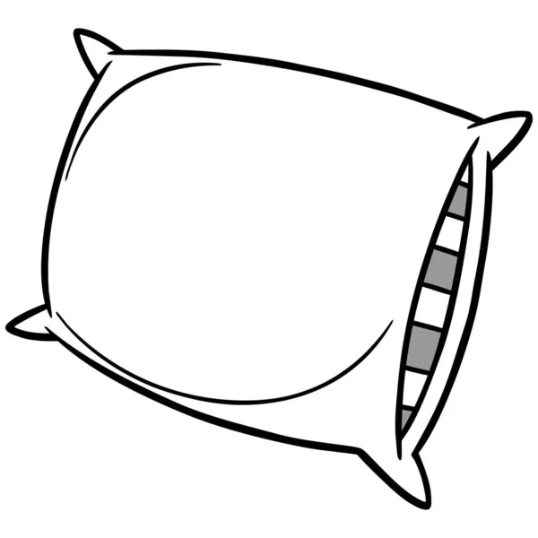 Pillow Illustration Tecknad Illustration Kudde — Stock vektor