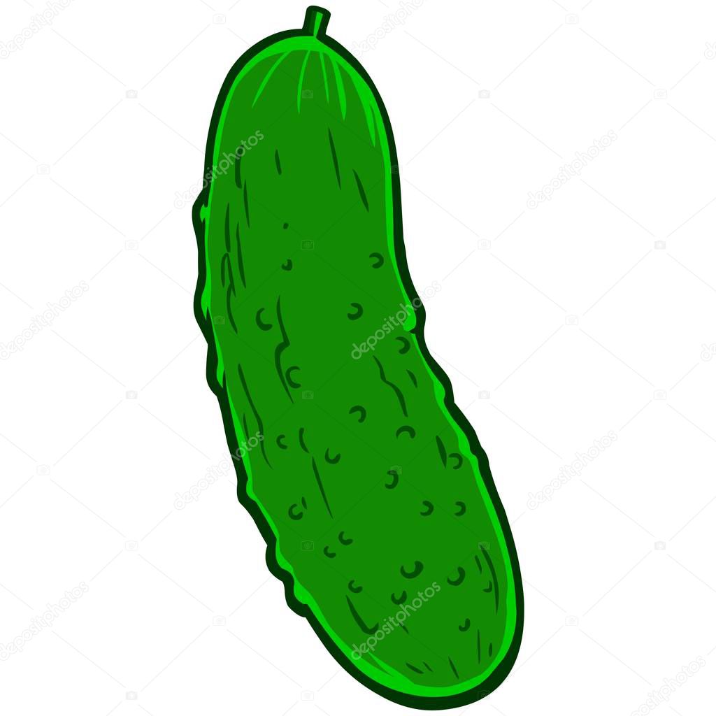 Pickle - A cartoon illustration of a Pickle.