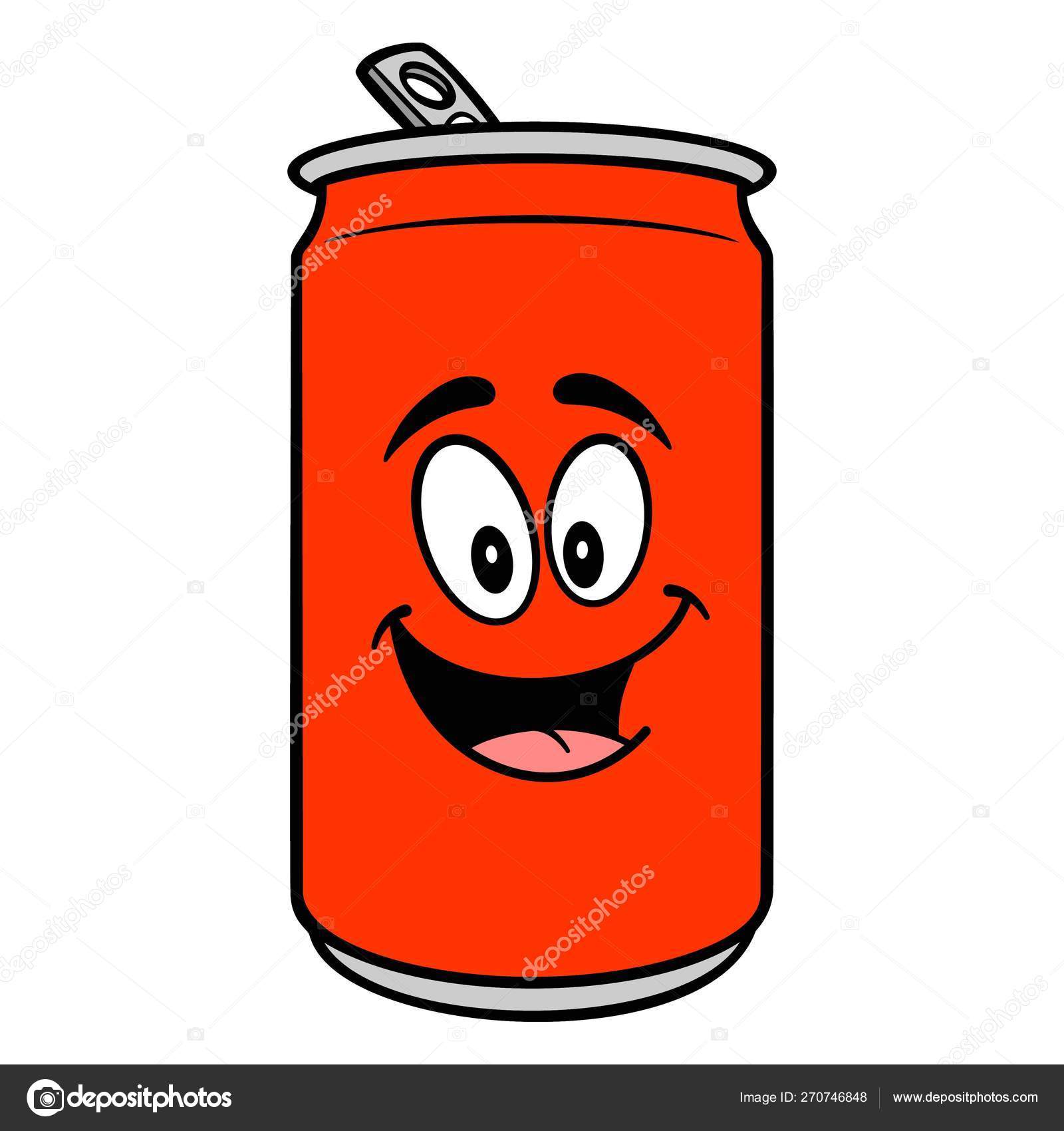 Soda Can Mascot Cartoon Illustration Soda Can Mascot Stock Vector Image
