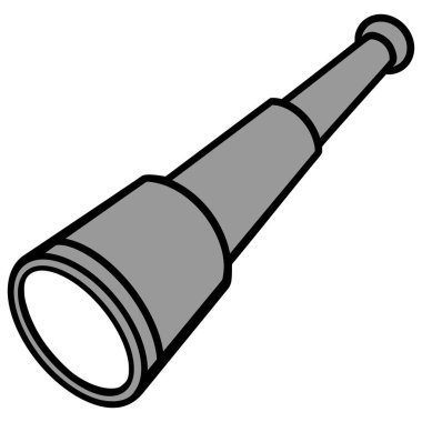 Korsan Teleskobu İllüstrasyonu - Korsan Teleskobu'nun karikatür illüstrasyonu.