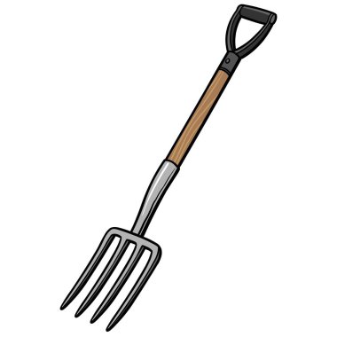 Pitchfork - Pitchfork bir karikatür illüstrasyon.