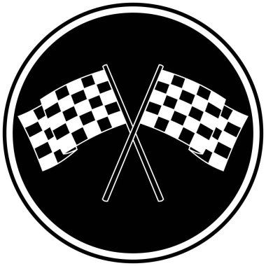 Yarış Sembolü - Yarış Bayrakları bir dizi bir Simge bir karikatür illüstrasyon.