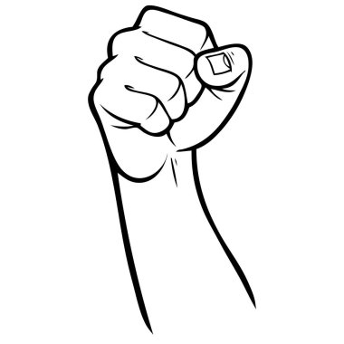 Rebel Fist İllüstrasyon - Bir Rebel Fist bir karikatür illüstrasyon.