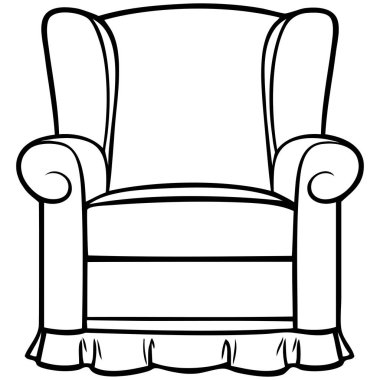 Recliner İllüstrasyon - Bir Recliner İllüstrasyon bir karikatür illüstrasyon.