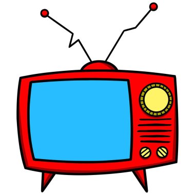Retro Tv - Retro Tv bir karikatür illüstrasyon.