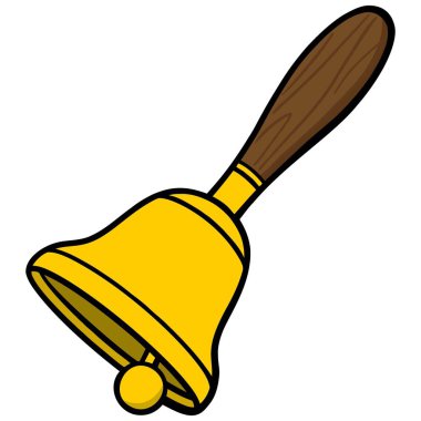 Okul Çanı - Okul Çanı bir karikatür illüstrasyon.