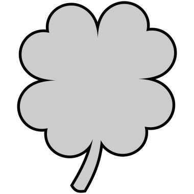 Shamrock Icon İllüstrasyon - shamrock yonca bir karikatür illüstrasyon.