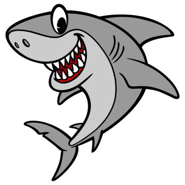 Shark Karikatür İllüstrasyon - Bir Shark bir karikatür illüstrasyon.