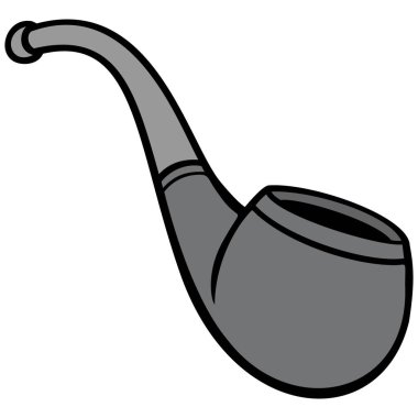 Sigara Pipo - Sigara Pipo bir karikatür illüstrasyon.