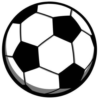 Futbol Topu - Bir Futbol Topu bir karikatür illüstrasyon.