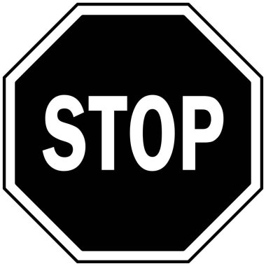 Stop Sign - Stop Sign bir karikatür illüstrasyon.