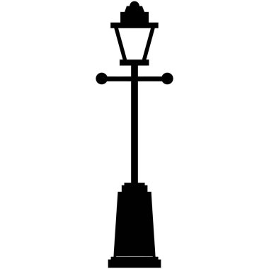 Bir sokak Lambası sonrası bir karikatür illüstrasyon.