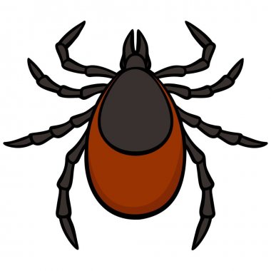 Tick - A cartoon illustration of a Tick. clipart