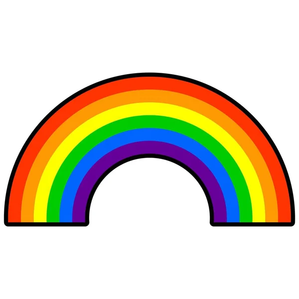 カラフルな虹の漫画のイラスト — ストックベクタ