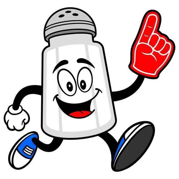 Salt Shaker Fut Hab Hand Karikatúra Illusztráció Salt Shaker Kabalája — Stock Vector