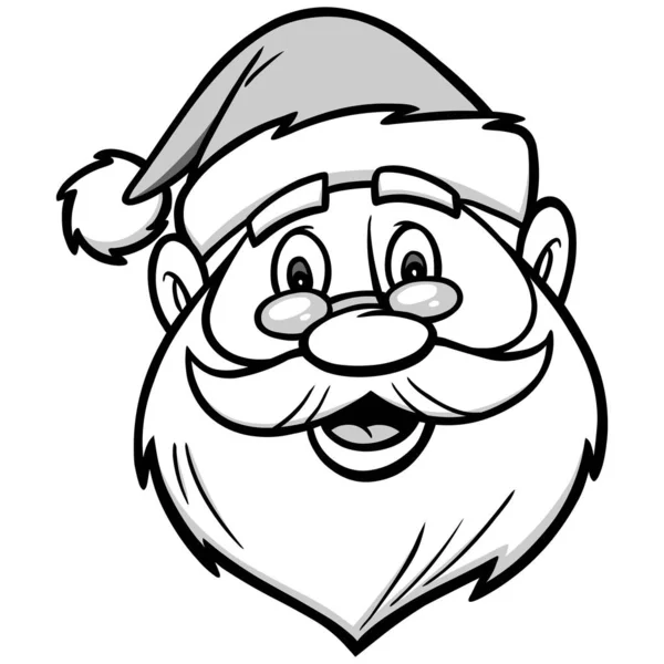 Illustrazione Santa Icona Cartone Animato Illustrazione Babbo Natale — Vettoriale Stock