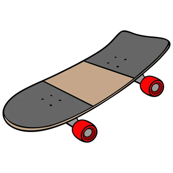 Skateboard Una Ilustración Dibujos Animados Vectoriales Skate Rampa Estilo Años — Archivo Imágenes Vectoriales