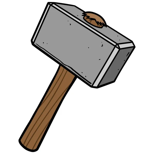 Sledgehammer Ilustracja Kreskówka Sledgehammer — Wektor stockowy