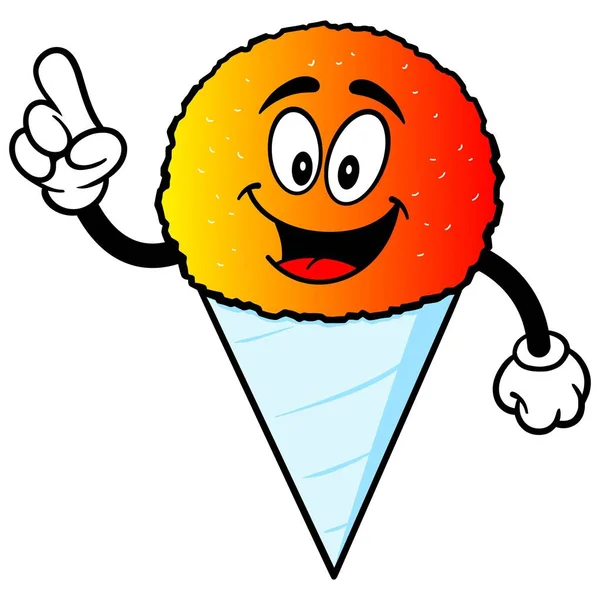 Snow Cone Mascot Cartoon Illustration Snow Cone Mascot — Stock Vector