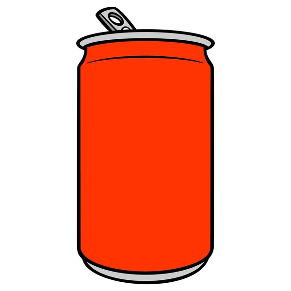 Soda Can Una Ilustración Dibujos Animados Una Lata Soda — Vector de stock