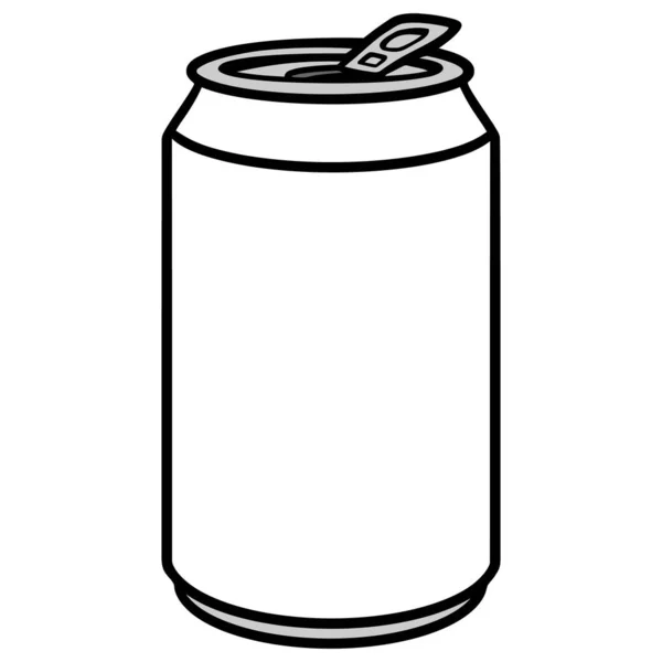 Soda Can Карикатурная Иллюстрация Консервной Банки — стоковый вектор