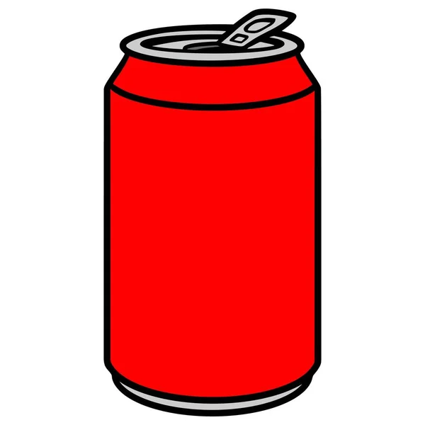 Soda Can Een Cartoon Illustratie Van Een Soda Kan — Stockvector