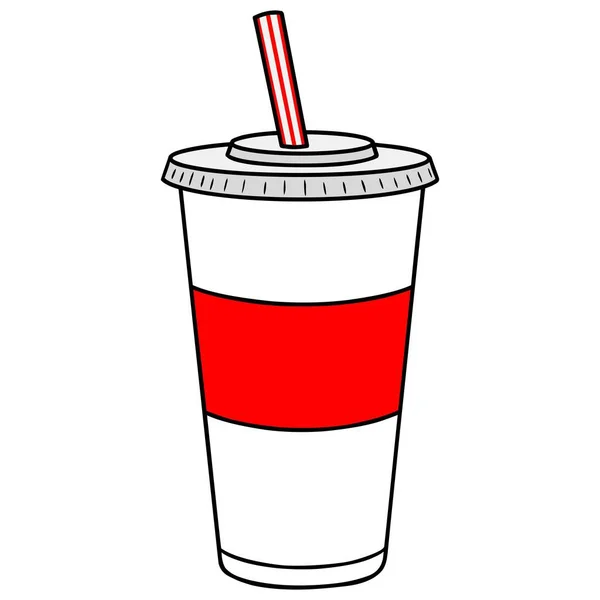 Frisdrank Een Cartoon Illustratie Van Een Frisdrank — Stockvector