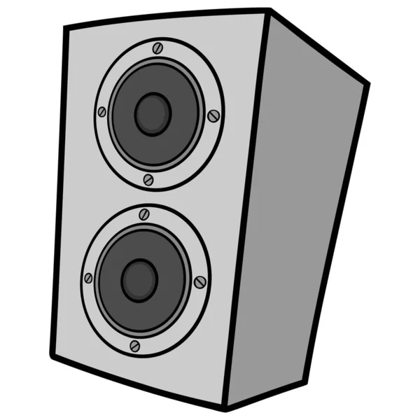 Gabinete Orador Uma Ilustração Dos Desenhos Animados Gabinete Orador — Vetor de Stock