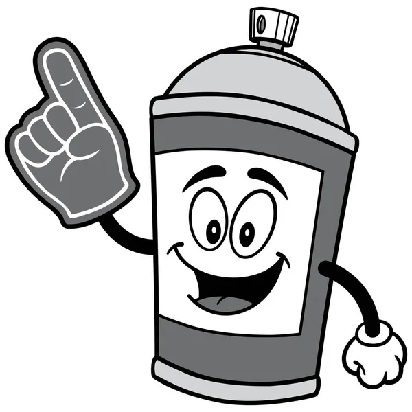 Spray Can Mascot Cartone Animato Illustrazione Una Lattina Spray Mascotte — Vettoriale Stock