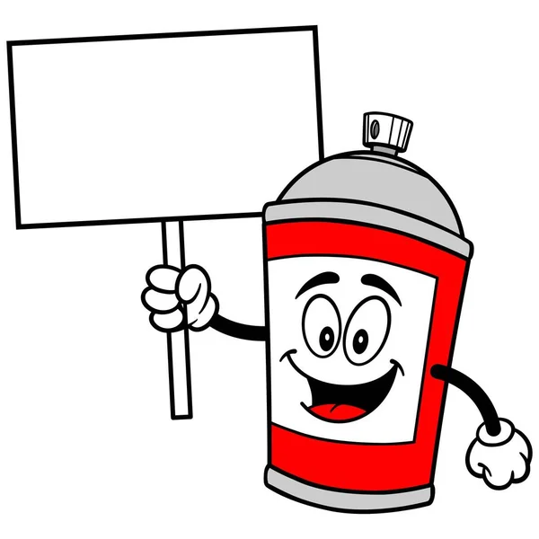 Spray Can Mascot Uma Ilustração Dos Desenhos Animados Spray Can — Vetor de Stock