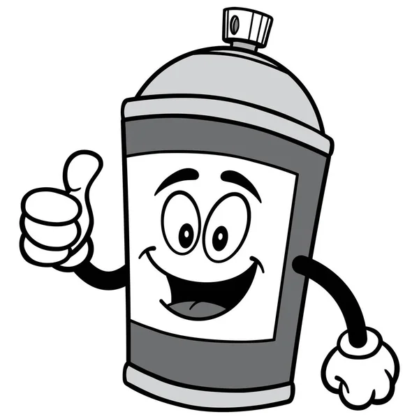 Spray Can Mascot Cartoon Illustration Spray Can Mascot — Stock Vector