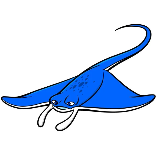 Stingray Una Ilustración Dibujos Animados Una Mascota Stingray — Vector de stock
