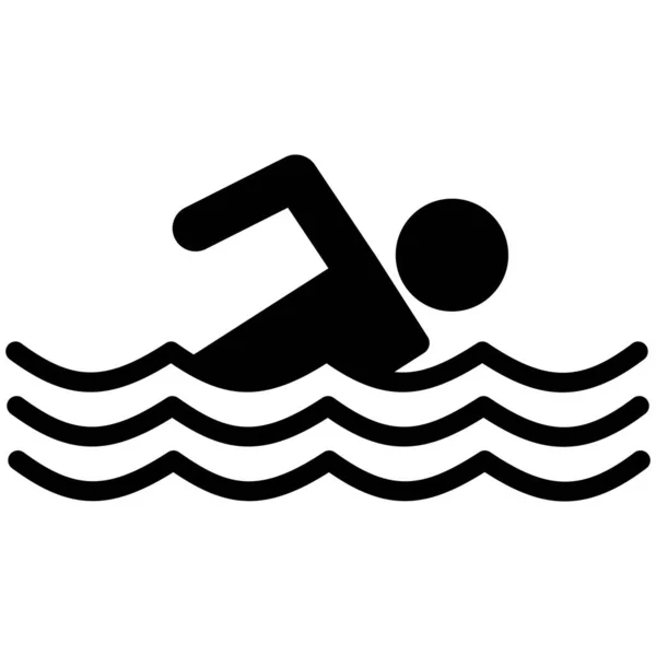 游泳标志 游泳标志的卡通插图 — 图库矢量图片