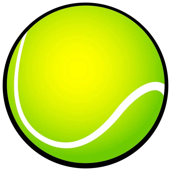 Tenis Topu Tenis Topu Bir Karikatür Illüstrasyon — Stok Vektör