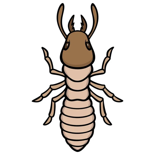 Termite Tecknad Illustration Termite — Stock vektor