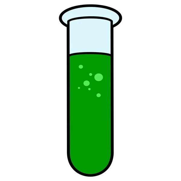 Zkumavka Kreslený Obrázek Laboratorní Zkumavky — Stockový vektor