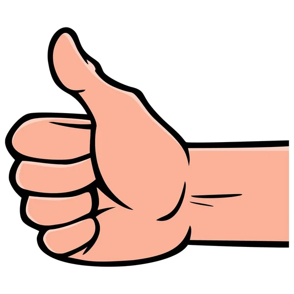 Thumbs Cartoon Illustration Thumbs Gesture — Stock Vector