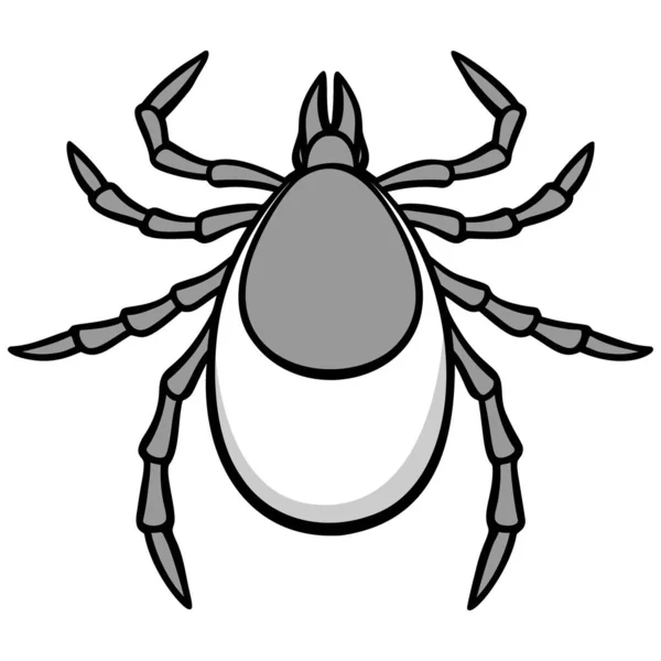 Tick Cartoon Illustration Tick — Stock Vector