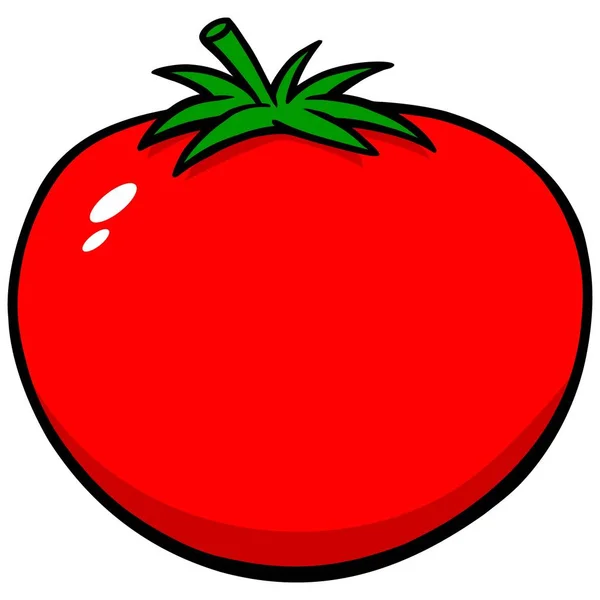 Tomate Desenho Animado Ilustração Jardim Tomate — Vetor de Stock