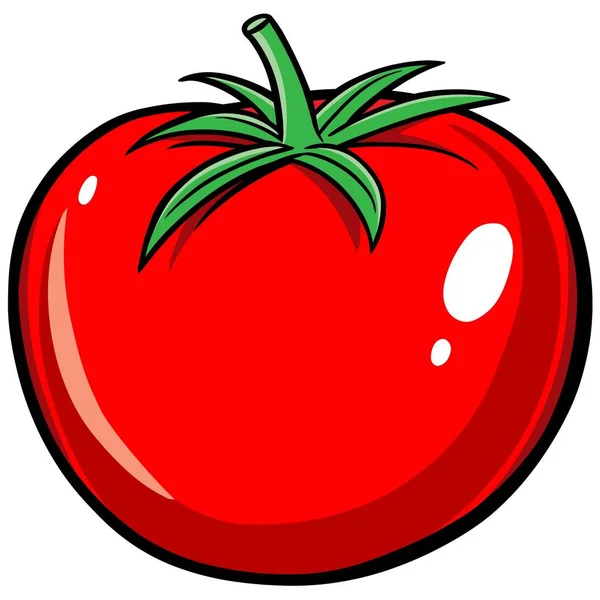 Tomate Desenho Animado Ilustração Jardim Tomate Fresco — Vetor de Stock