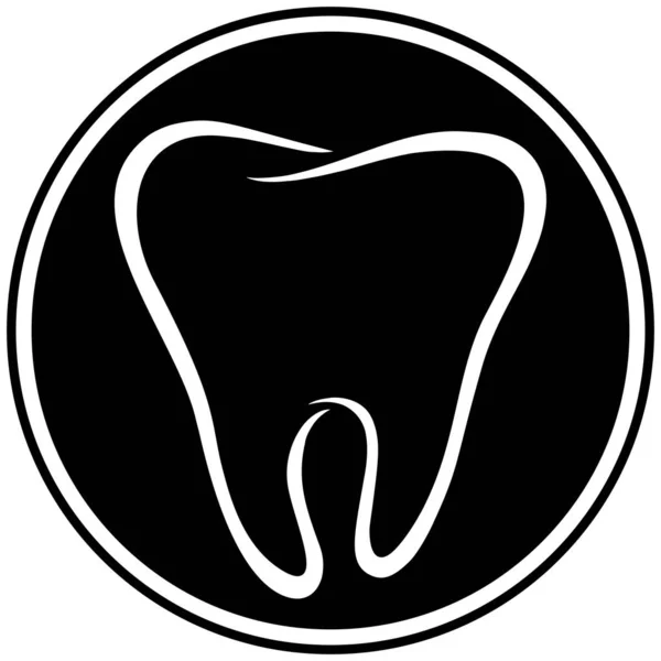 Icono Los Dientes Una Ilustración Dibujos Animados Una Insignia Los — Vector de stock