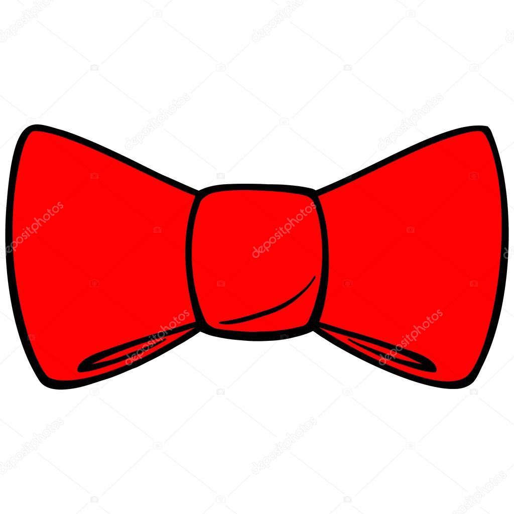 Red Bow Tie - A cartoon illustration of a Red Bow Tie.