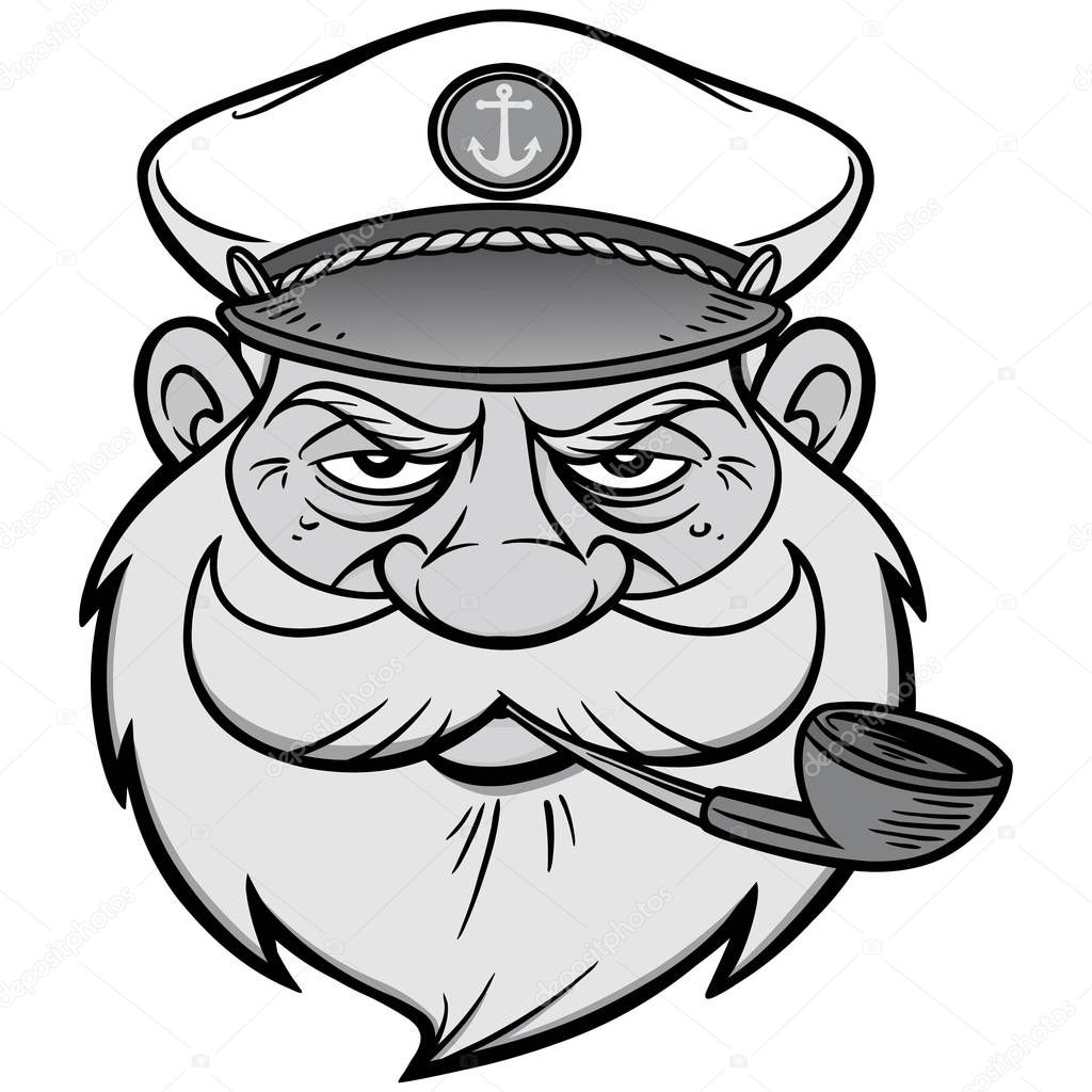 A cartoon illustration of a Sea Captain.