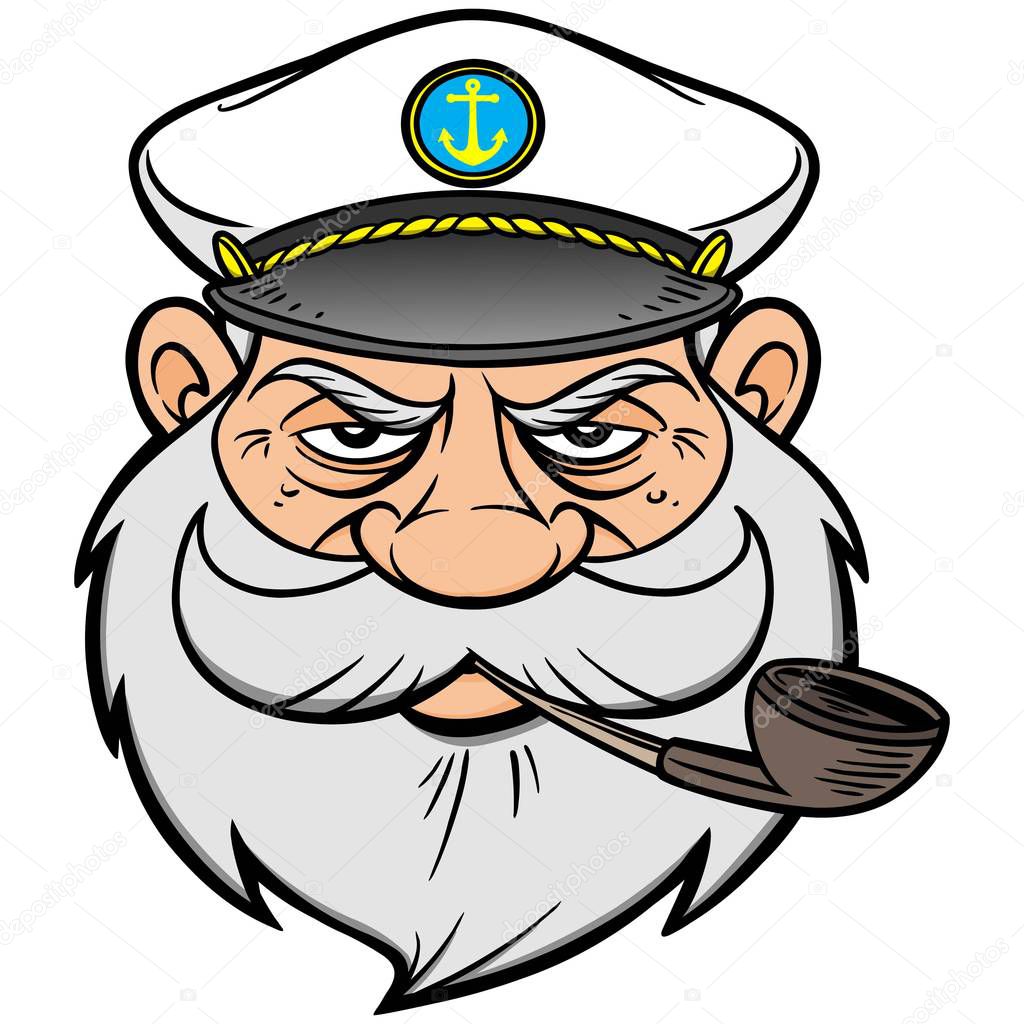 A cartoon illustration of a Sea Captain.