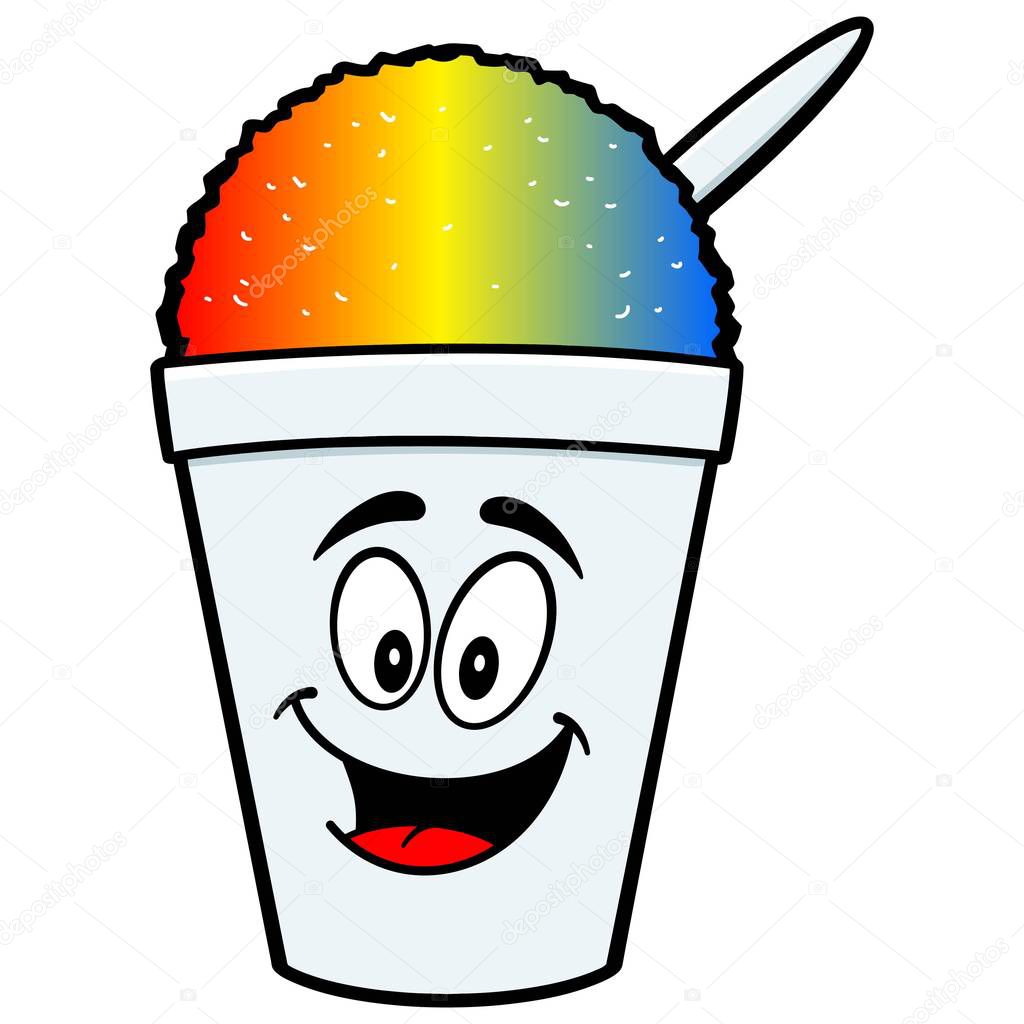 Shaved Ice Mascot - A cartoon illustration of a Shaved Ice Mascot.