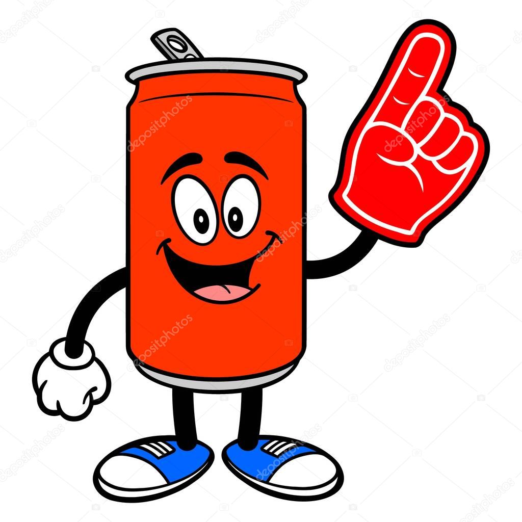 Soda Can Mascot - A cartoon illustration of a Soda Can Mascot.