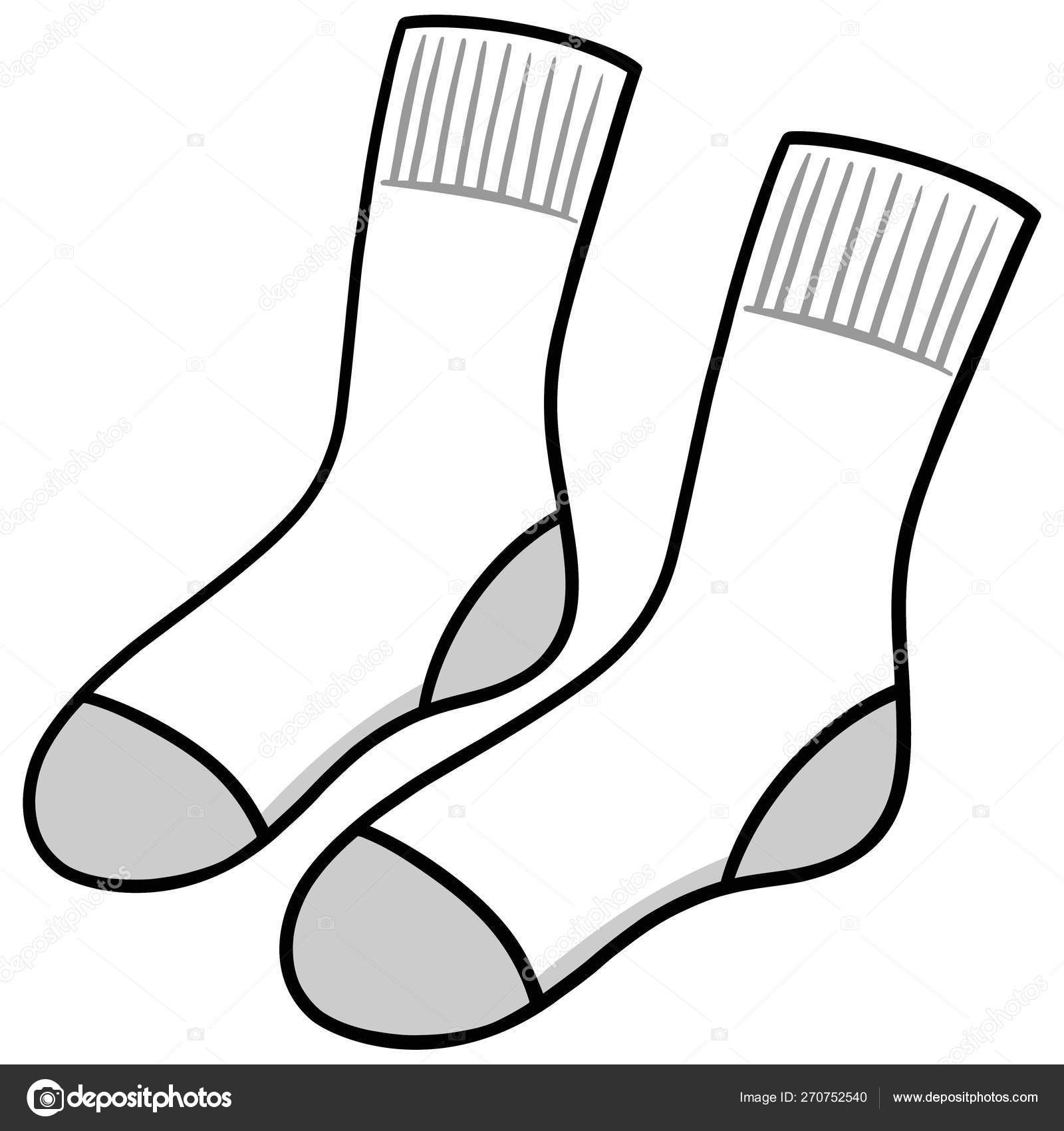 Socks Vector Illustration White Socks Stock Vector by ©larryrains 270752540